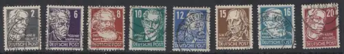 D, SBZ, MiNr. 212 - 227, gestempelt
