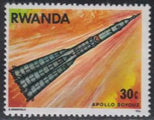 Ruanda Mi.Nr. 836A Raumfahrtunt. Apollo-Sojus, Start von Sojus (30)