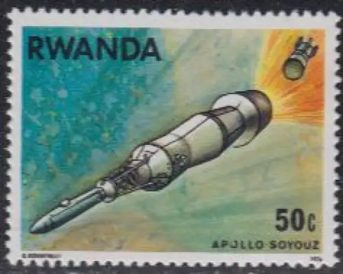 Ruanda Mi.Nr. 837A Raumfahrtunt. Apollo-Sojus, Start von Apollo (50)