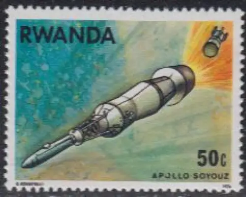 Ruanda Mi.Nr. 837A Raumfahrtunt. Apollo-Sojus, Start von Apollo (50)