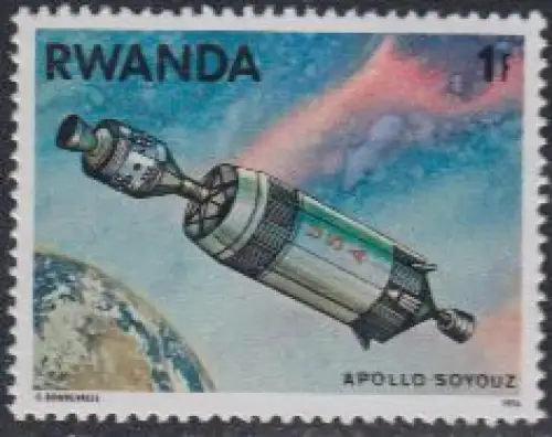 Ruanda Mi.Nr. 838A Raumfahrtunt. Apollo-Sojus, Apollo-Raumschiff (1)