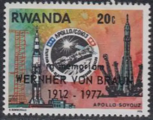 Ruanda Mi.Nr. 901A Raumfahrtunt. Apollo-Sojus, Trägerrakten f.Apollo +Sojus (20)