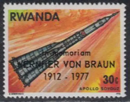 Ruanda Mi.Nr. 902A Raumfahrtunt. Apollo-Sojus, Start von Sojus (30)