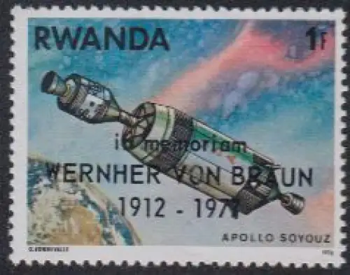 Ruanda Mi.Nr. 904A Raumfahrtunt. Apollo-Sojus, Apollo-Raumschiff (1)