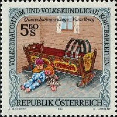 Österreich Mi.Nr. 2115 Volksbrauchtum Querschwingerwiege Vorarlberg (5,5)