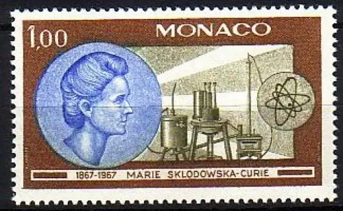 Monaco Mi.Nr. 874 100. Geb. Marie Curie, Chemikerin und Physikerin (1,00)