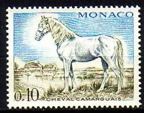 Monaco Mi.Nr. 980 Vollblutpferde, Pferd aus der Camargue (0,10)