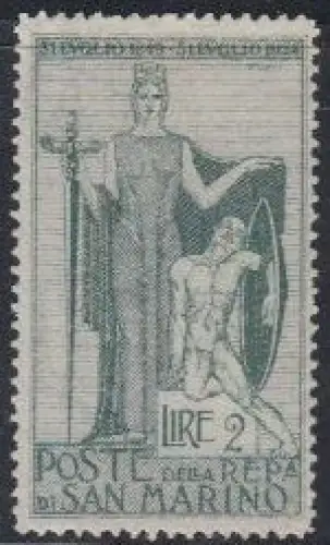 San Marino Mi.Nr. 104 Flucht Garibaldis nach San Marino, Allegorie (2)