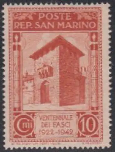 San Marino Mi.Nr. 272I Nicht ausgeg.Ausgabe 20 J.Faschismus (10)