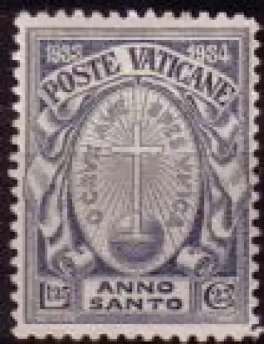 Vatikan Mi.Nr. 20 Heiliges Jahr der Erlösung, Kreuz auf Weltkugel (1,25L+25c)