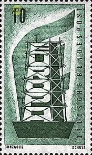 D,Bund Mi.Nr. 241 Europa 56, mit Europafahne (10)