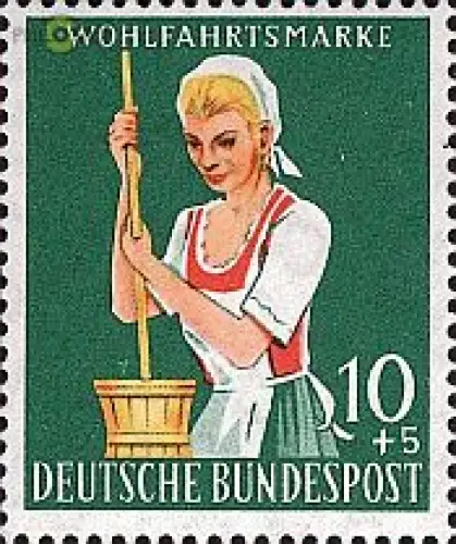 D,Bund Mi.Nr. 298 Wohlfahrt 58, Sennerin (10+5)