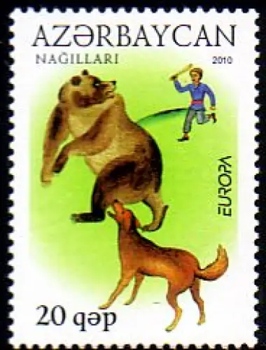 Aserbaidschan Mi.Nr. 791A Europa 2010, Kinderbücher, Märchen Bärentraum (20)