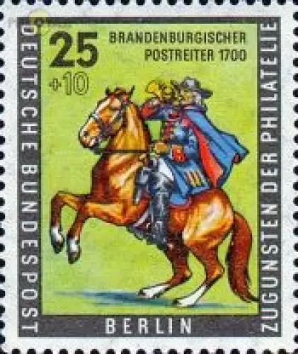 Berlin Mi.Nr. 158 Tag der Briefmarke 56, Postreiter (25+10)