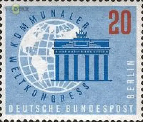 Berlin Mi.Nr. 189 Kommunaler Weltkongreß, Weltkugel, Brandenburger Tor (20)