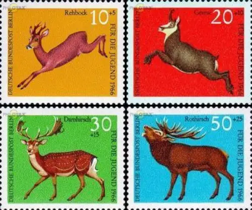 Berlin Mi.Nr. 291-294 Jugend 66 Wild (4 Werte)