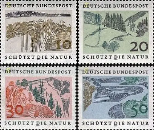 D,Bund Mi.Nr. 591-594 Europ. Naturschutzjahr (4 Werte)