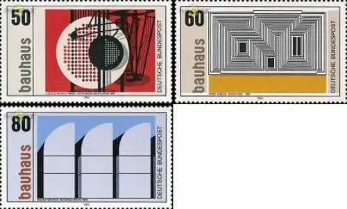 D,Bund Mi.Nr. 1164-1166 Bauhaus (3 Werte)