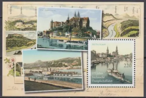 D,Bund Mi.Nr. Block 78 175 J. Sächsische Dampfschifffahrt 