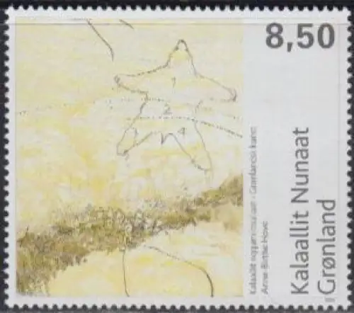 Grönland Mi.Nr. 490 Zeitgenössische Kunst, Gemälde v.Anne-Birthe Hove (8,50)