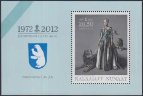 Grönland Mi.Nr. Block 56 40Jahre Regentschaft Königin Margrethe II