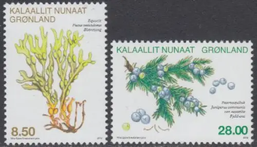 Grönland Mi.Nr. 643-44 Einheimische Gewürzpflanzen (2 Werte)