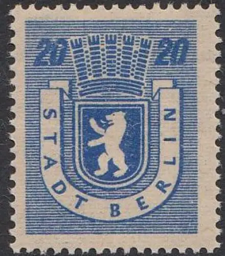 D, SBZ, Mi.Nr.6 A Freimarke Berliner Bär im Wappen (20)
