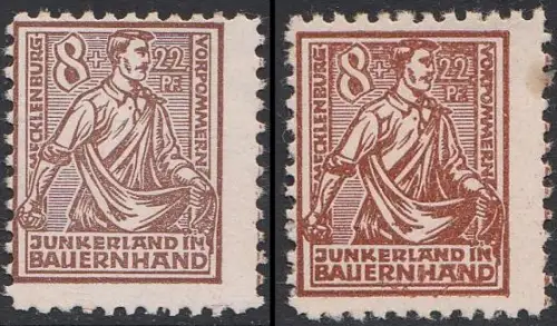 D, SBZ, Mi.Nr.24 a und b, Sämann (8+22)