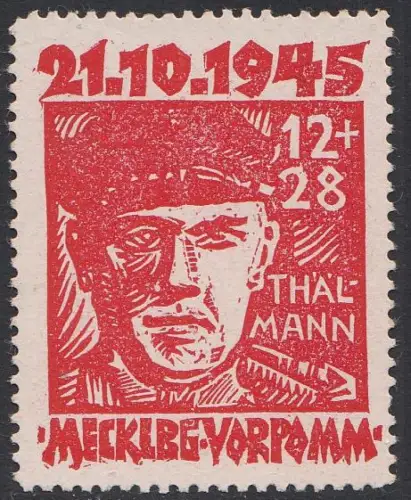 D, SBZ, Mi.Nr. 22 Opfer des Faschismus: Ernst Thälmann