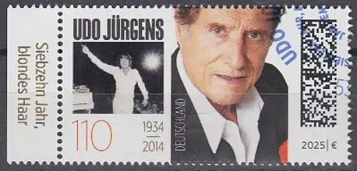 D,Bund Mi.Nr. 3927, Udo Jürgens (110) Siebzehn Jahr, blones Haar