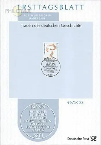 D,Bund Mi.Nr. 46/02 Frauen, Esther von Kirchbach (Marke MiNr.2297)