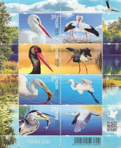 Polen Mi.Nr. Block 303 Einheimische Vögel