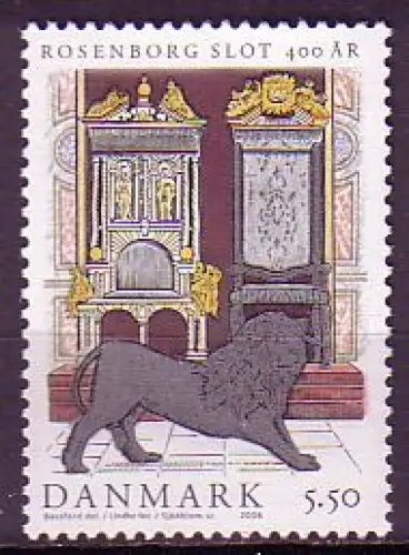 Dänemark Mi.Nr. 1429 Schloß Rosenborg, Throne, silberner Löwe (5,50)