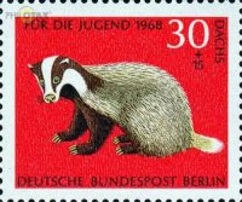 Berlin Mi.Nr. 318 Jugend 68 Dachs (30+15)