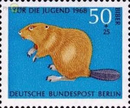 Berlin Mi.Nr. 319 Jugend 68 Biber (50+25)