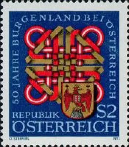 Österreich Mi.Nr. 1370 Burgenaldn, Wappen (2)