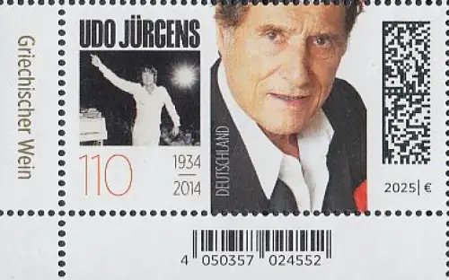 D,Bund Mi.Nr. 3927, Udo Jürgens (110) Griechischer Wein