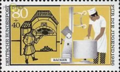 D,Bund Mi.Nr. 1277 Jugend 86 Bäcker (80+40)