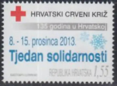 Kroatien Zwangszuschlagsm.Mi.Nr. 130 Rotes Kreuz, Woche der Solidarität (1,55)