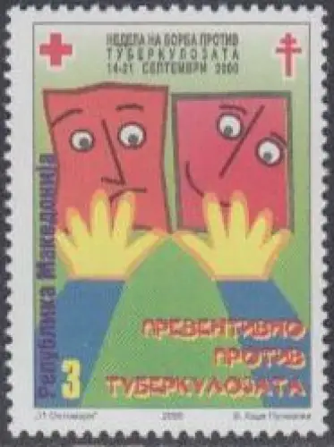 Makedonien Zwangszuschlagsm.Mi.Nr. 110 Rotes Kreuz, Tuberkulosebekämpfung (3)