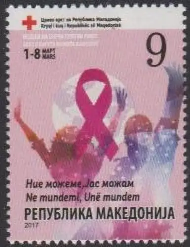 Makedonien Zwangszuschlagsm.MiNr. 175 Rotes Kreuz, Woche der Aidsbekämpfung (9)