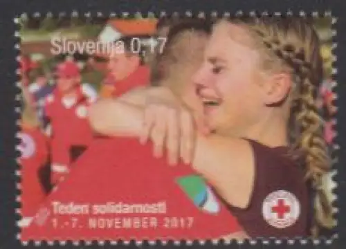 Slowenien Zwangszuschlagsm MiNr. 83 Rotes Kreuz W.d.Solidarität, Umarmung (0,17)