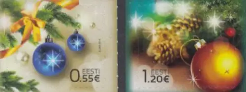 Estland Mi.Nr. 812-13 Weihnachten, geschmückte Tannenzweige, skl. (2 Werte)