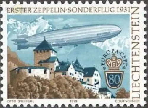 Liechtenstein Mi.Nr. 724 Europa 79, Luftschiff LZ 127 Graf Zeppelin (80)