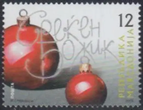 Makedonien Mi.Nr. 487 Weihnachten, Christbaumkugeln (12)