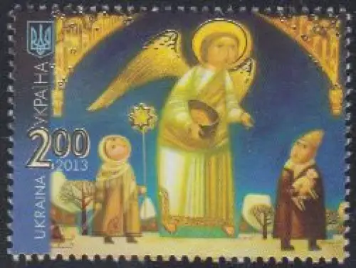 Ukraine Mi.Nr. 1374 Weihnachten, Engel, Hirte mit Lamm (2,00)