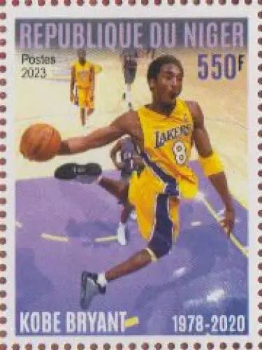 Niger MiNr. 10951, 45. Geburtstag Kobe Bryant, amerik. Basketballspieler