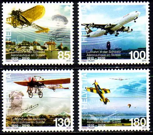 Schweiz Mi.Nr. 2140-43 100 Jahre Luftfahrt in der Schweiz (4 Werte)
