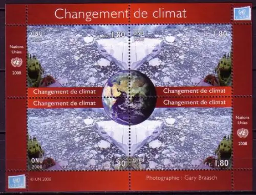 UNO Genf Mi.Nr. Block 25 Klimawandel, Schmelzendes Polareis