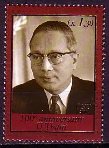 UNO Genf Mi.Nr. 639 100. Geburtstag Generalsekretär U Thant (1,30)
